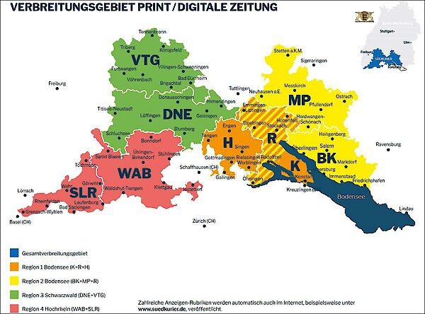 Südkurier Verbreitungsgebiet